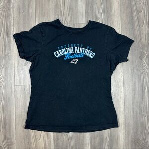 Reebok Carolina Panthers Women's Glitter Football‎ Tee Shirt Size L